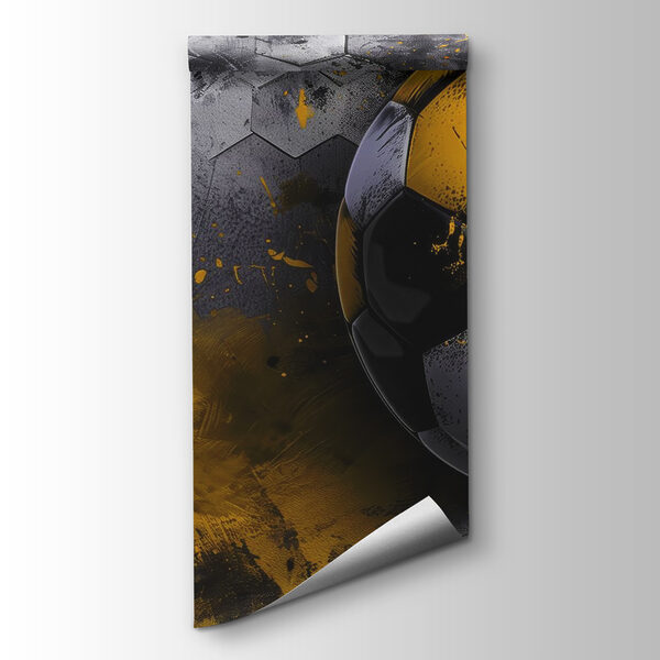 Football ball on a wall