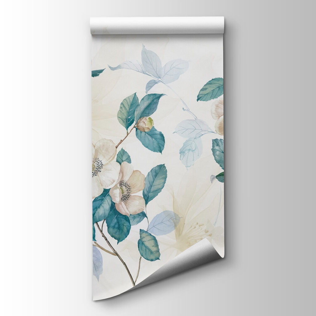 Painting of flowers and leaves Painting of flowers and leaves