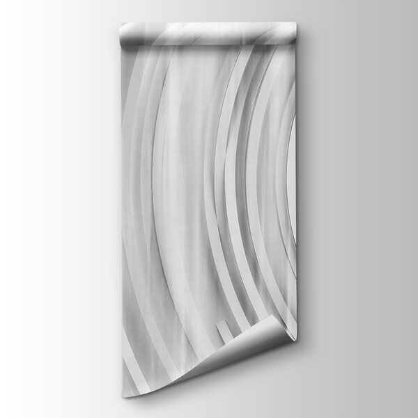 White and grey background with circles