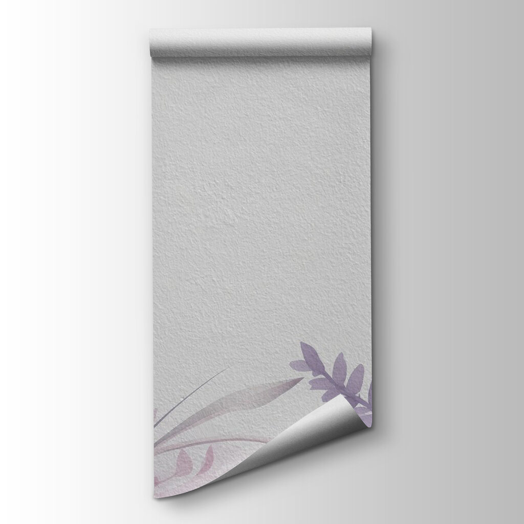 Painting of flowers on a white surface Painting of flowers on a white surface