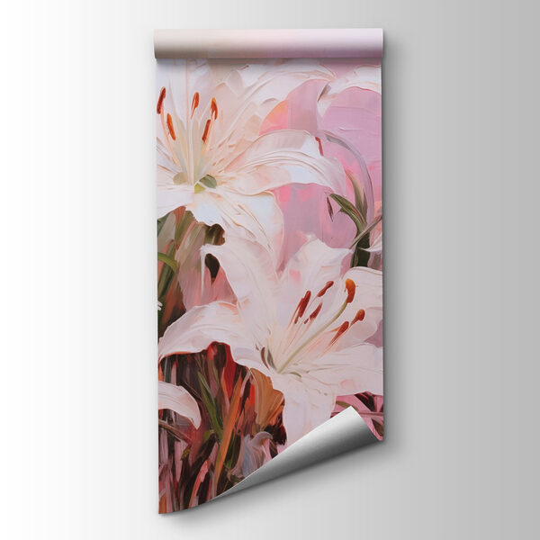 Painting of white flowers Painting of white flowers