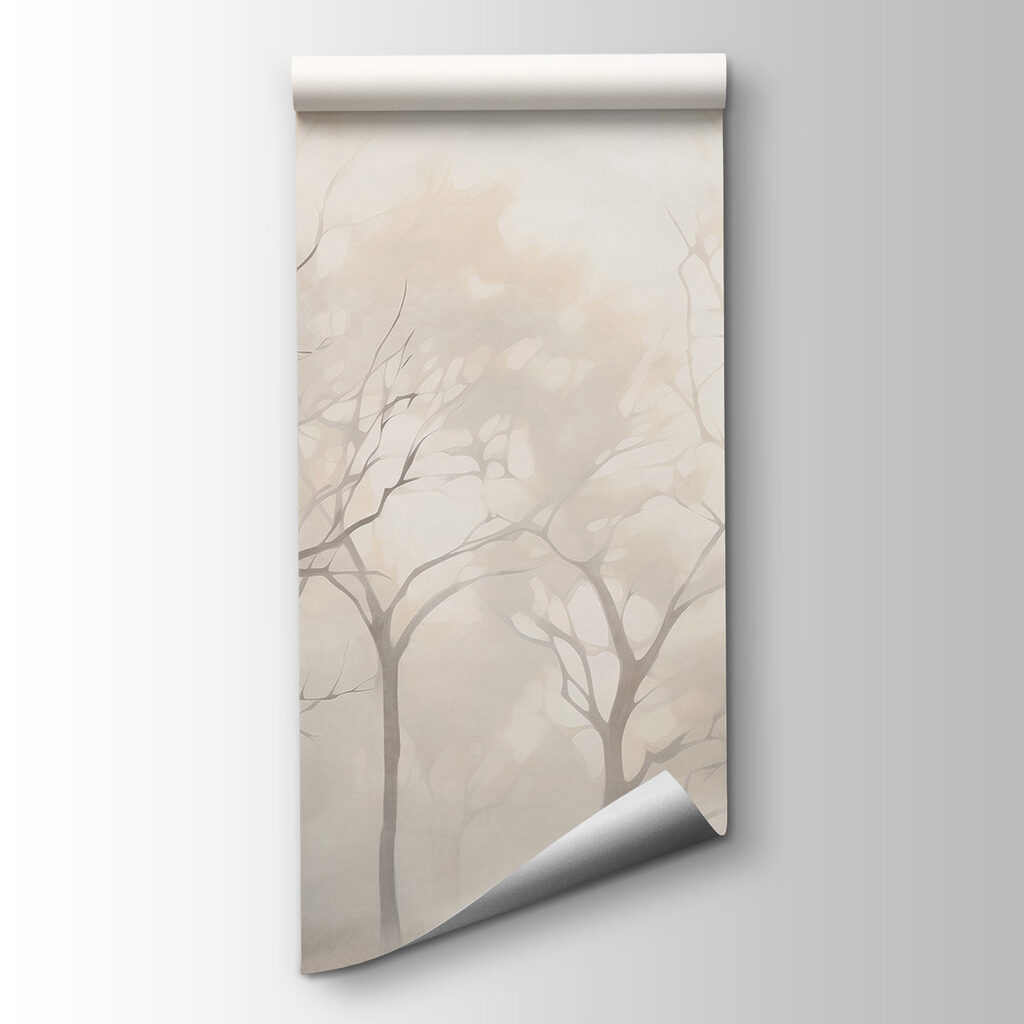 Group of trees in fog Group of trees in fog