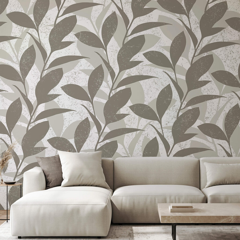 Motif de feuilles sur fond blanc Motif de feuilles sur fond blanc