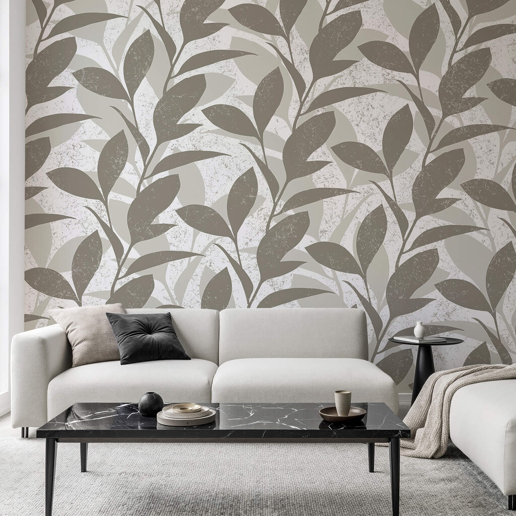 Motif de feuilles sur fond blanc Motif de feuilles sur fond blanc