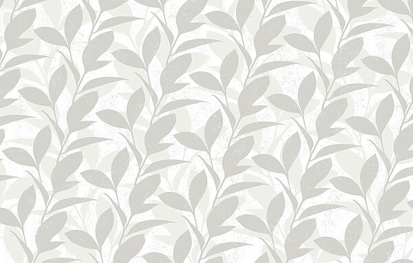 Pattern of leaves on a white background