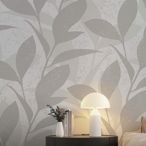 Motif de feuilles sur fond blanc