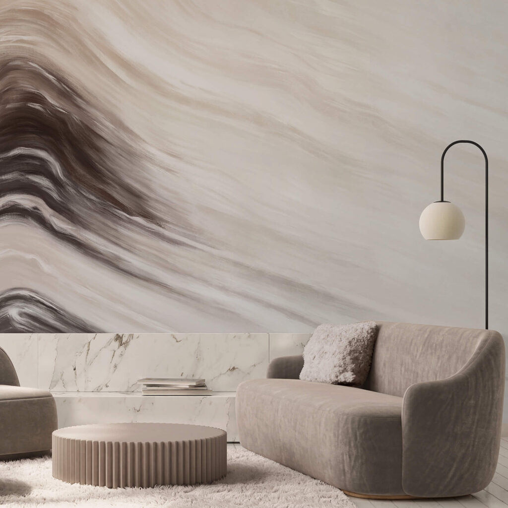 Vagues abstraites aux teintes douces Vagues abstraites aux teintes douces