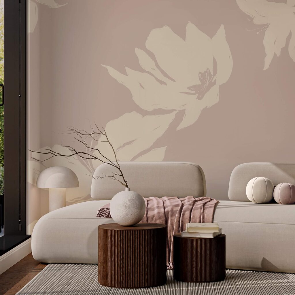 Motifs floraux délicats sur fond doux Motifs floraux délicats sur fond doux