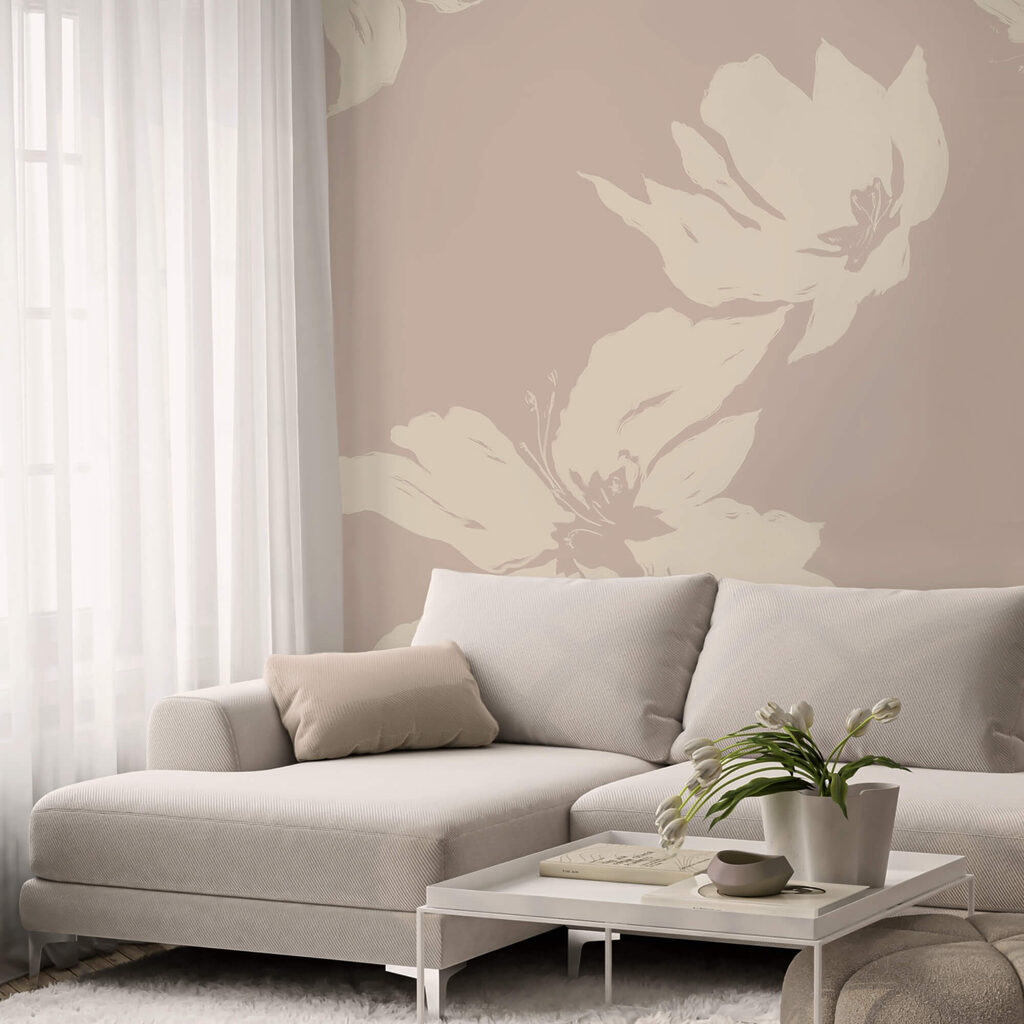 Motifs floraux délicats sur fond doux Motifs floraux délicats sur fond doux