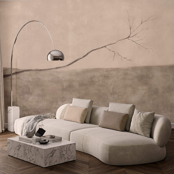 Branche d'arbre dans un champ