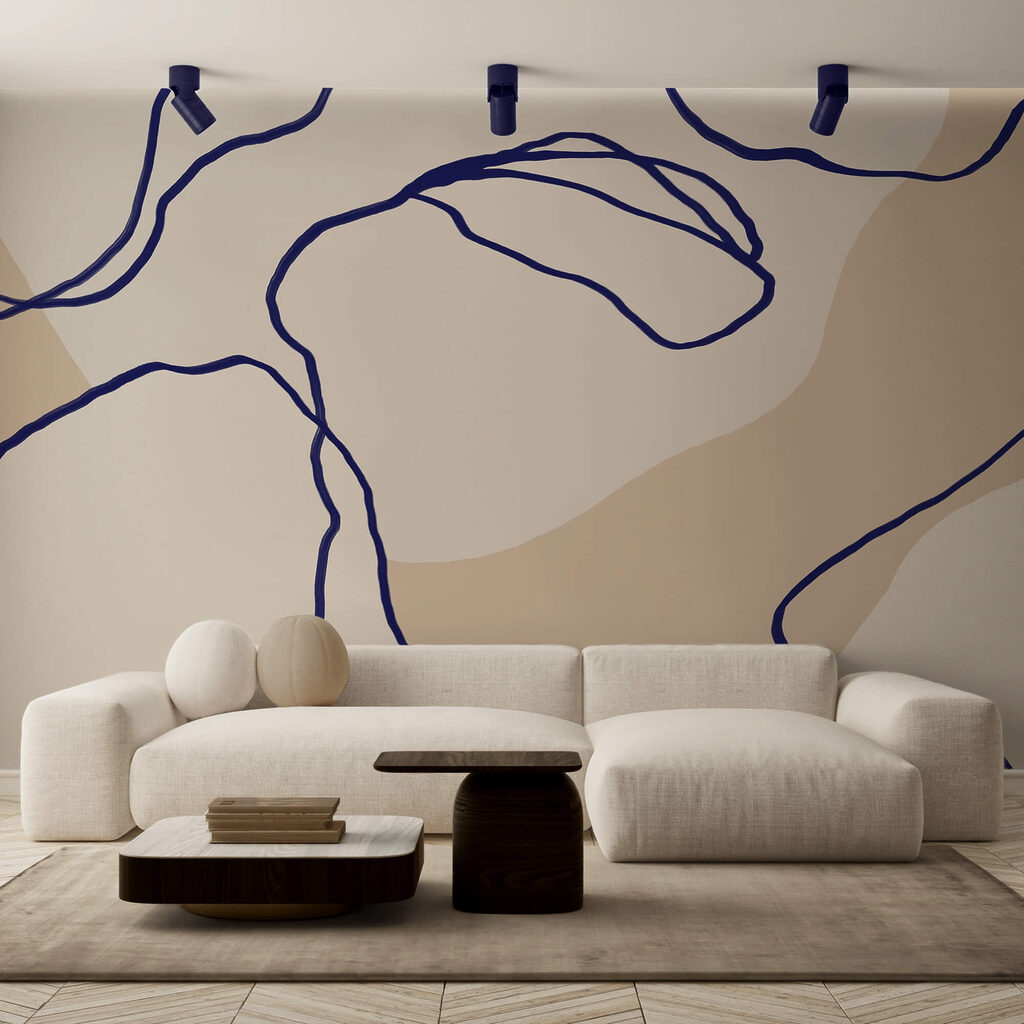 Lignes fluides sur fond doux