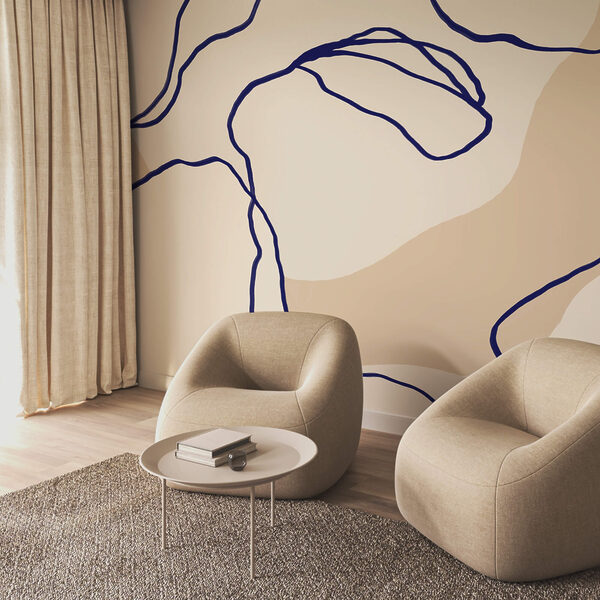 Lignes fluides sur fond doux