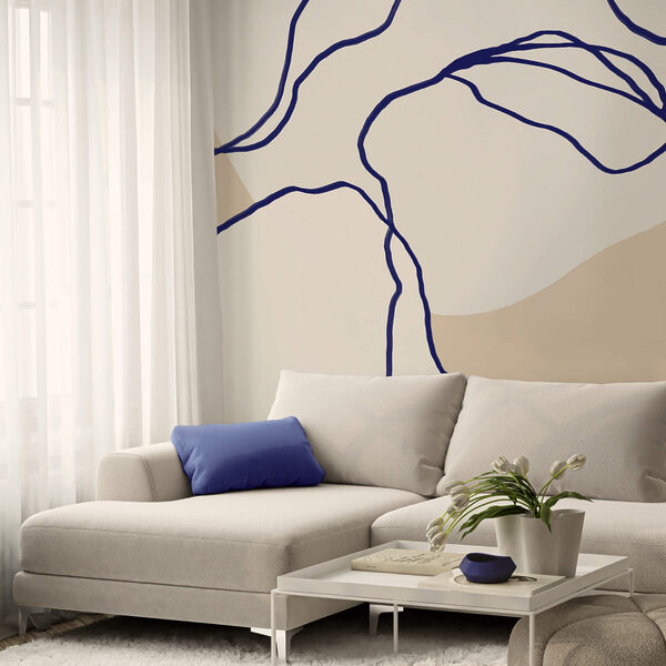 Lignes fluides sur fond doux