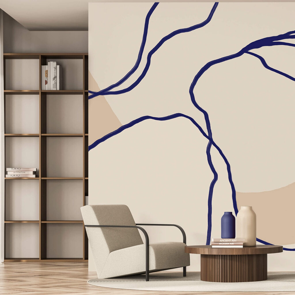 Lignes fluides sur fond doux