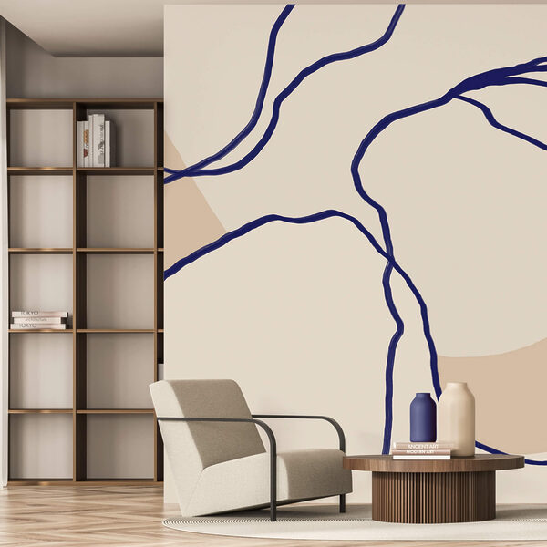 Lignes fluides sur fond doux