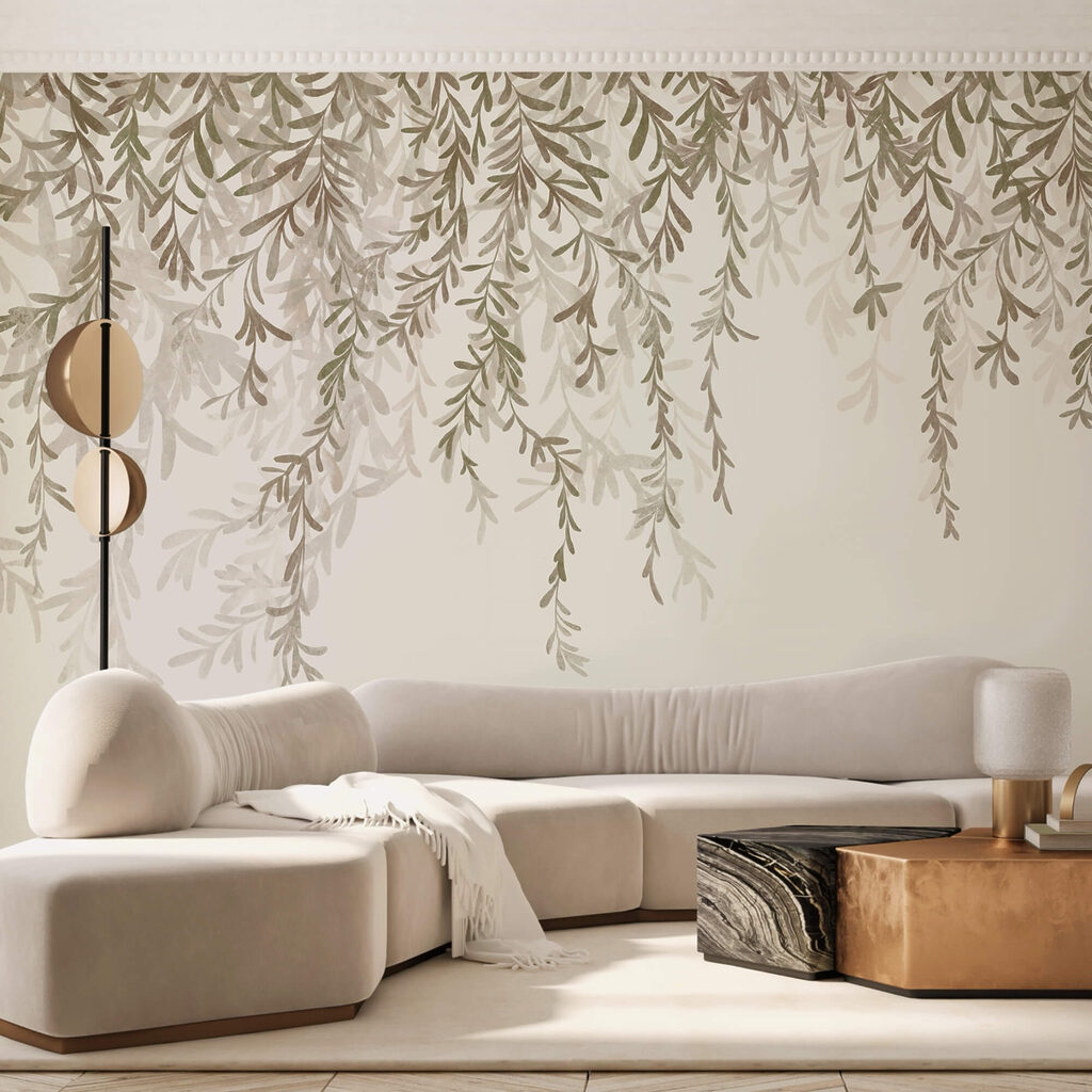 Feuilles délicates aux teintes douces