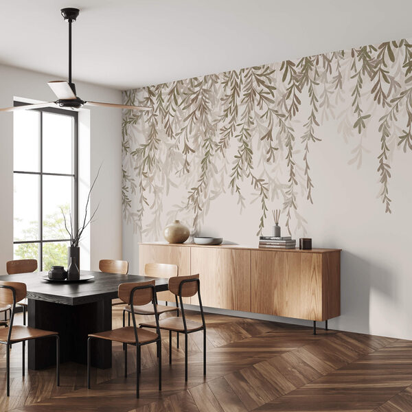 Feuilles délicates aux teintes douces