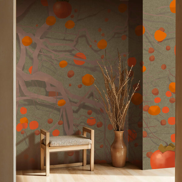 Arbre avec des fruits orange