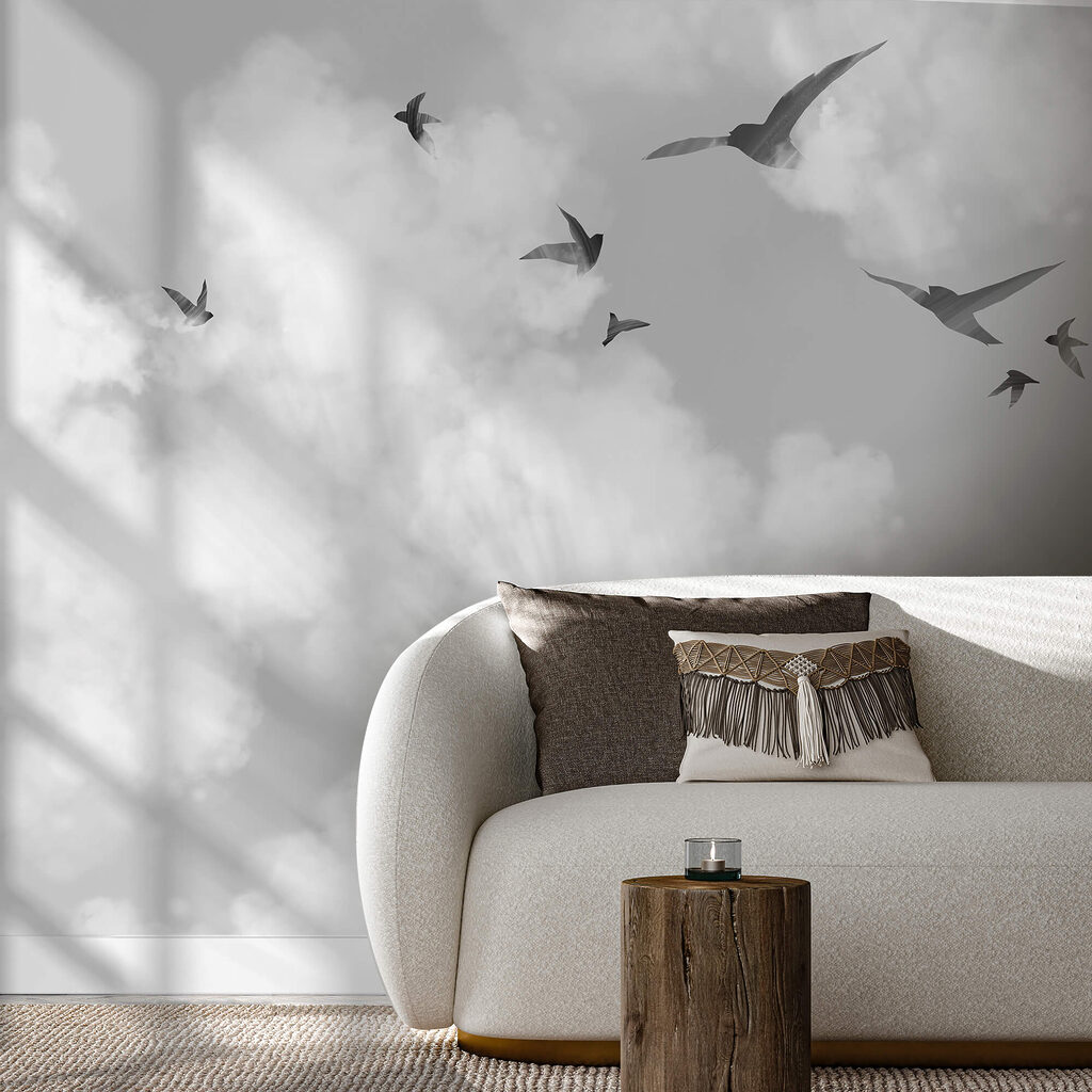 Oiseaux volant dans le ciel