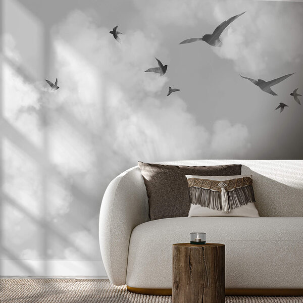 Oiseaux volant dans le ciel