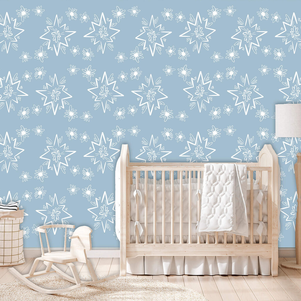 Fond bleu avec des étoiles blanches