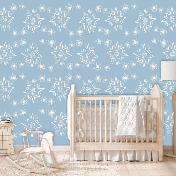 Fond bleu avec des étoiles blanches