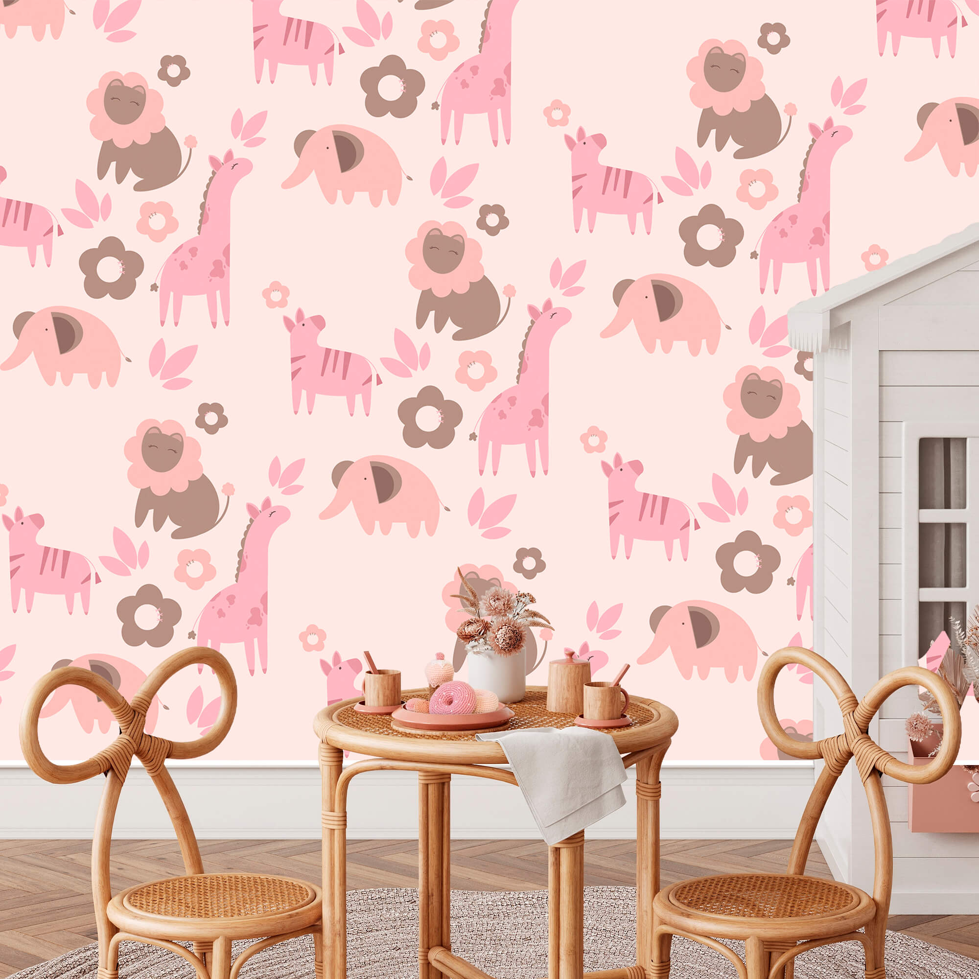 Motifs d'animaux et de fleurs