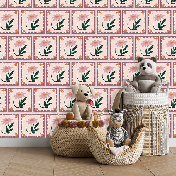 Motif de fleurs et de feuilles