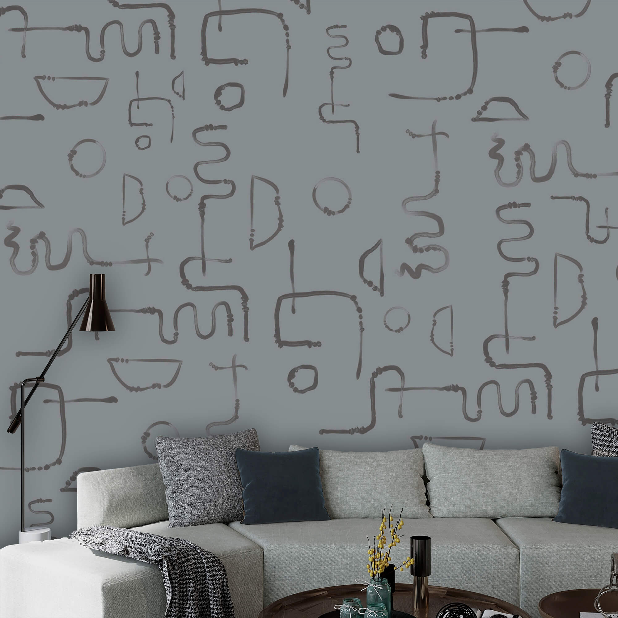 Motif de lignes et de formes