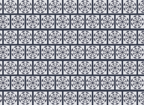 Pattern of squares and a pattern of a flower