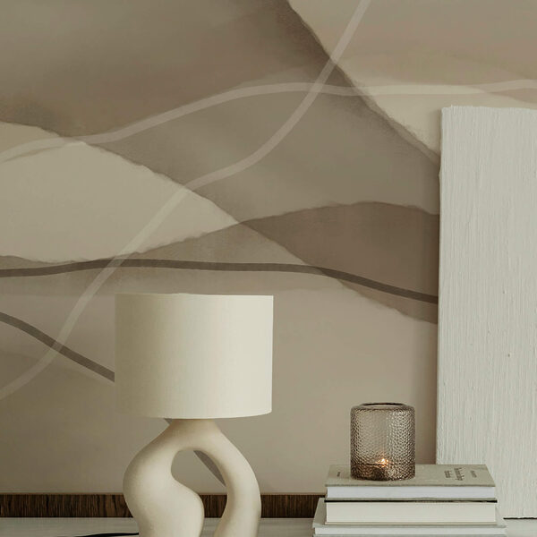 Vagues sereines dans des tons doux de terre