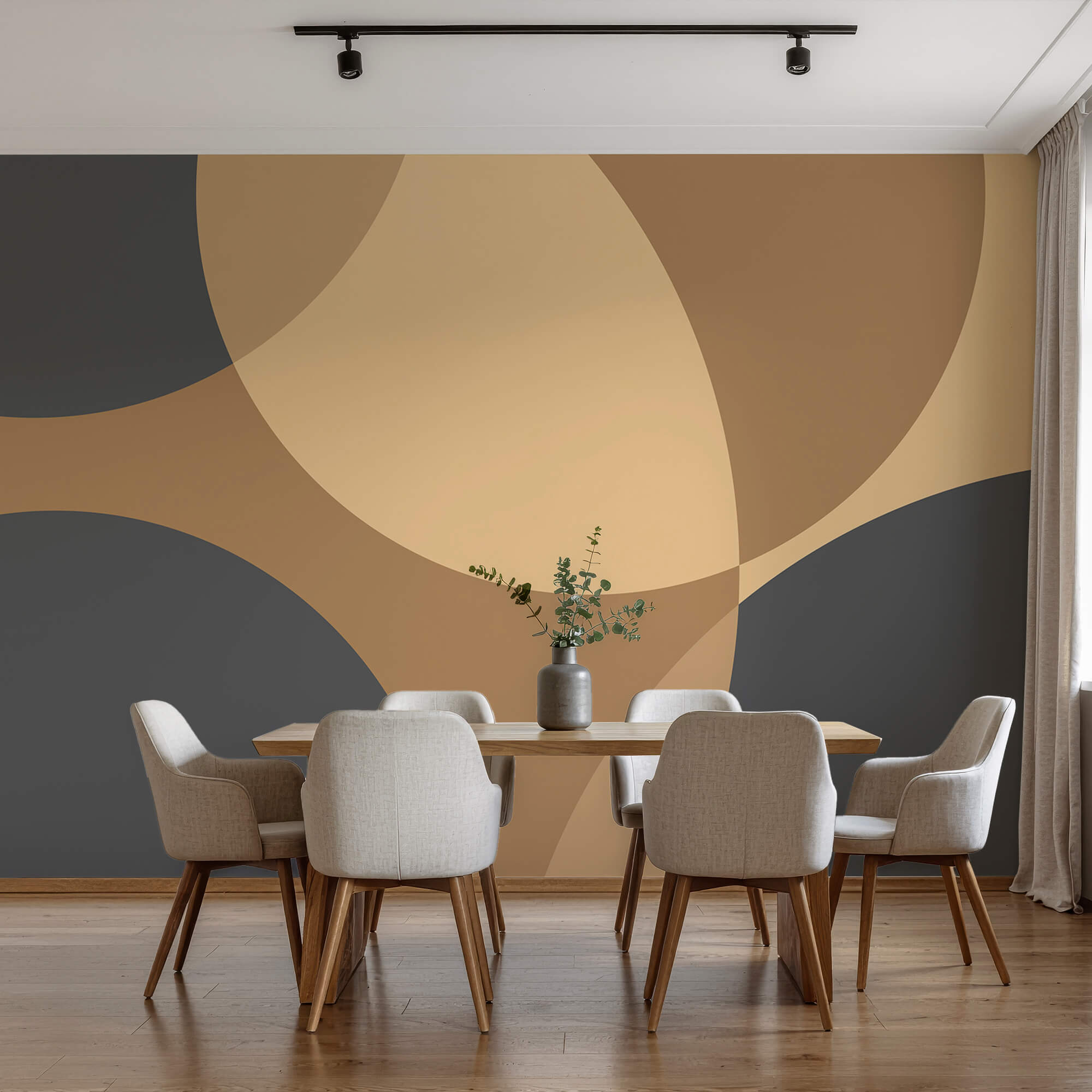 Des formes dynamiques dans des tons apaisants