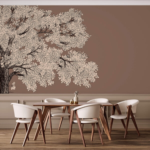 Arbre à fleurs blanches