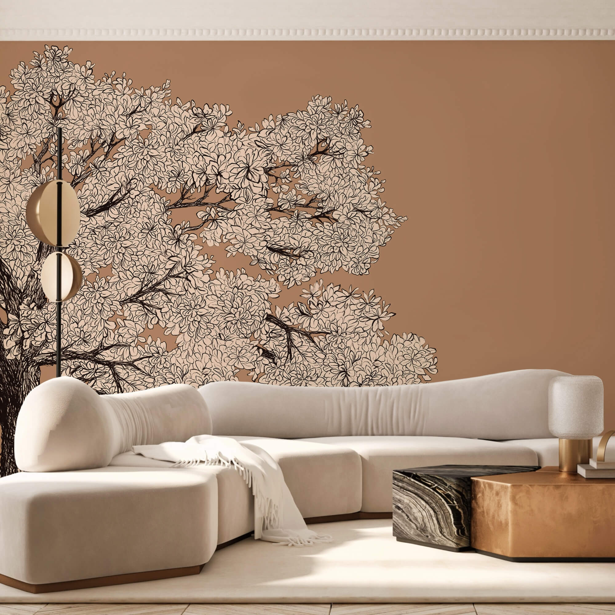 Arbre à fleurs blanches