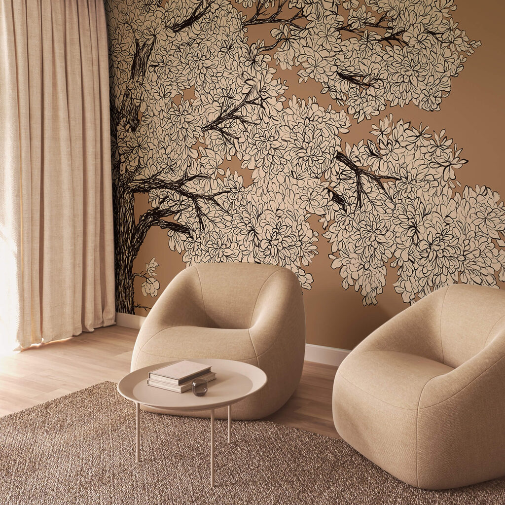 Arbre à fleurs blanches