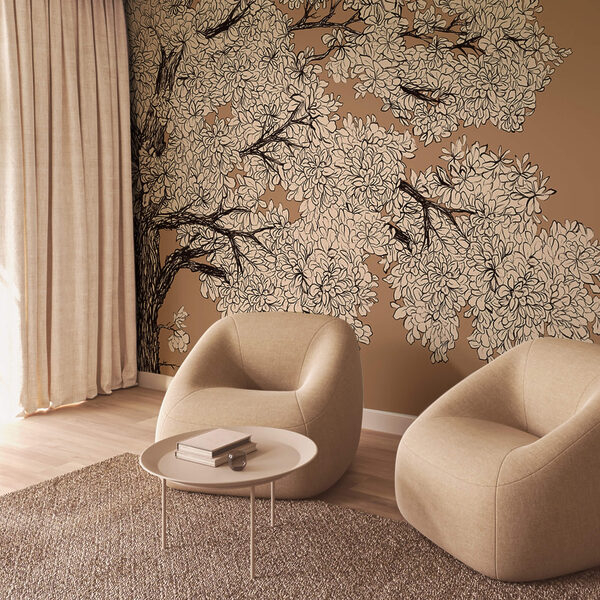 Arbre à fleurs blanches