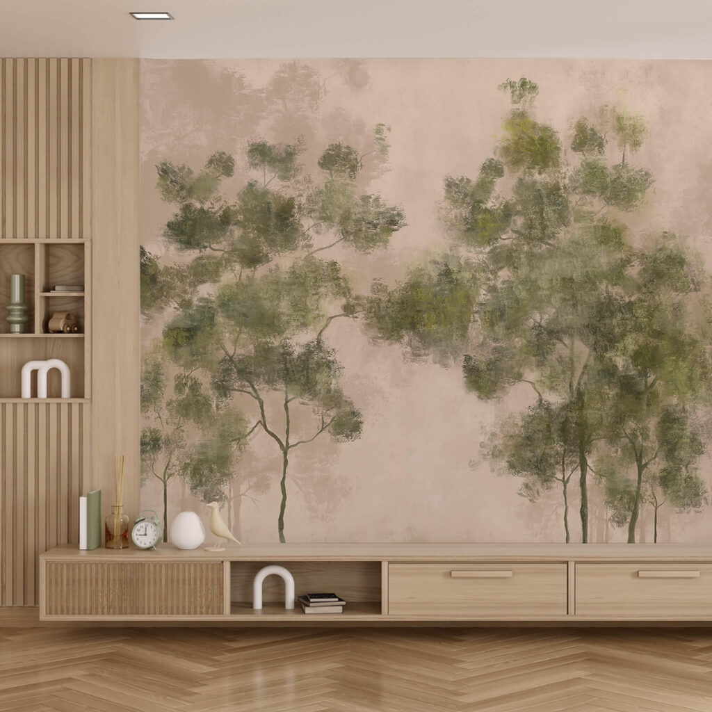 Groupe d'arbres aux feuilles vertes Groupe d'arbres aux feuilles vertes