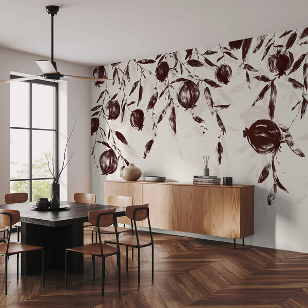 Peinture représentant des fruits sur une branche