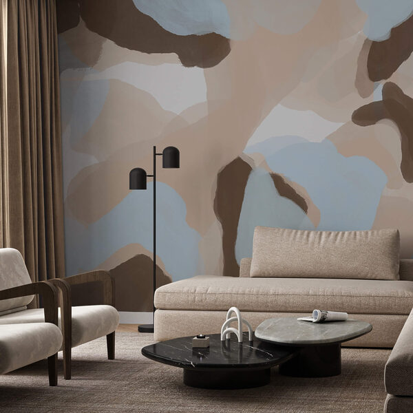 Formes abstraites aux couleurs douces