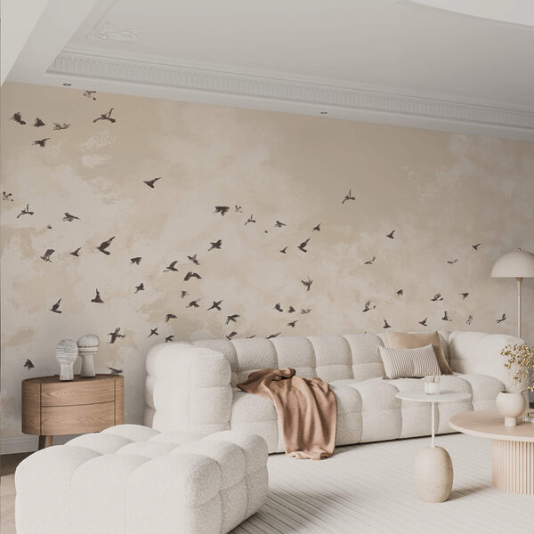 Volée d'oiseaux dans le ciel