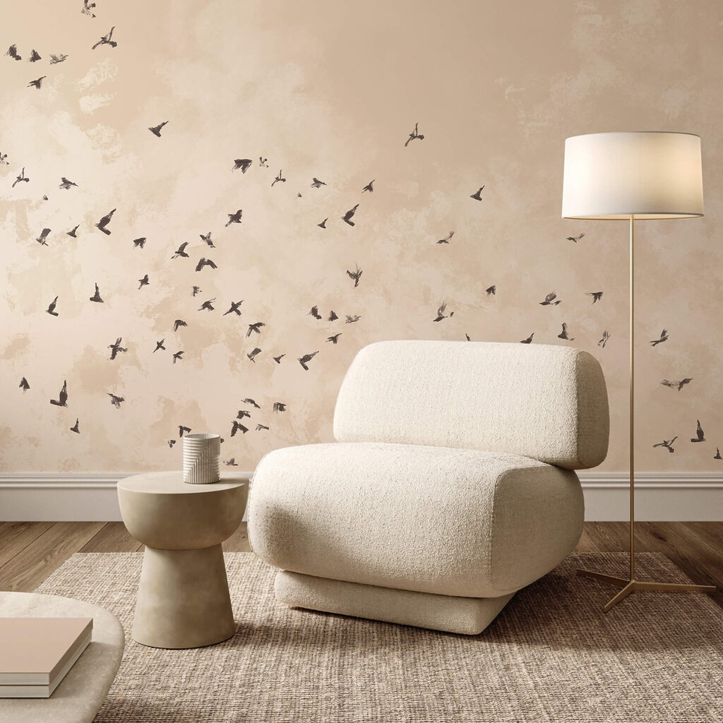 Volée d'oiseaux dans le ciel