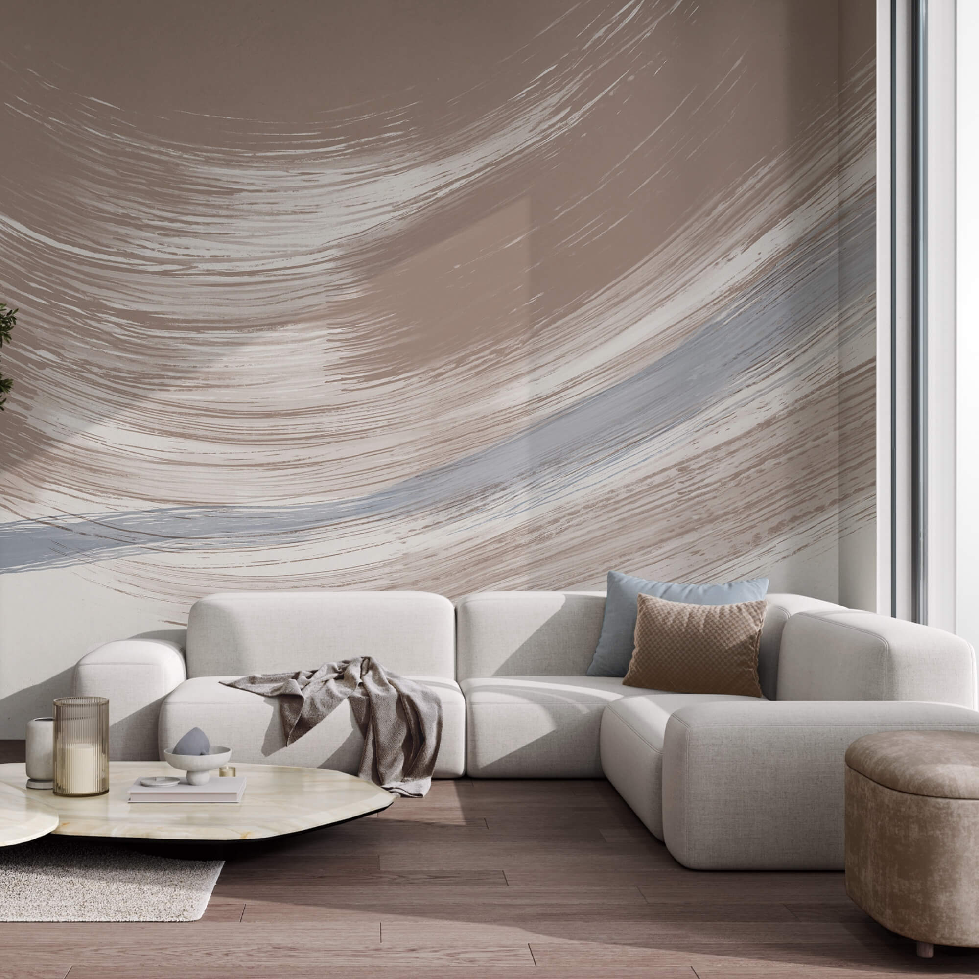 Des teintes douces se fondent dans un mouvement délicat