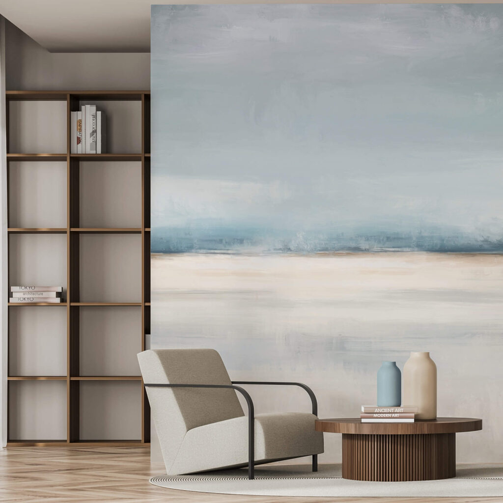 Paysage avec un ciel nuageux