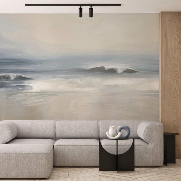 Vagues déferlant sur une plage