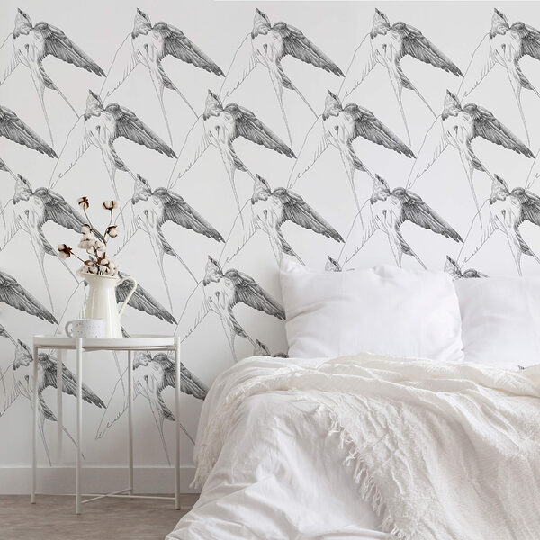 Groupe d'oiseaux avec des ailes