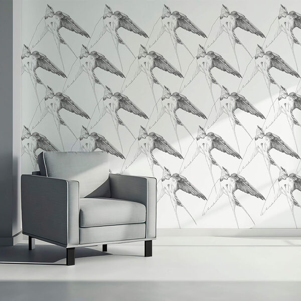 Groupe d'oiseaux avec des ailes