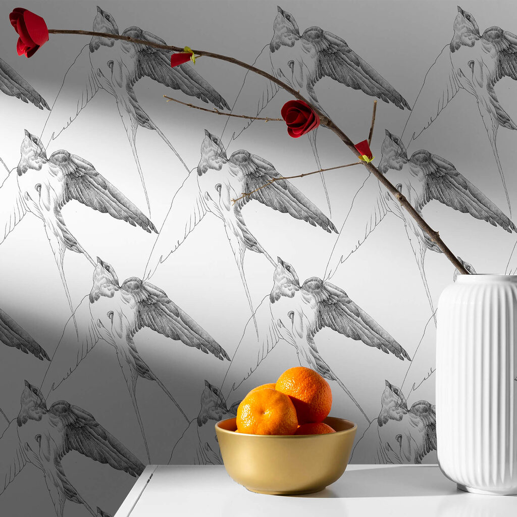 Groupe d'oiseaux avec des ailes