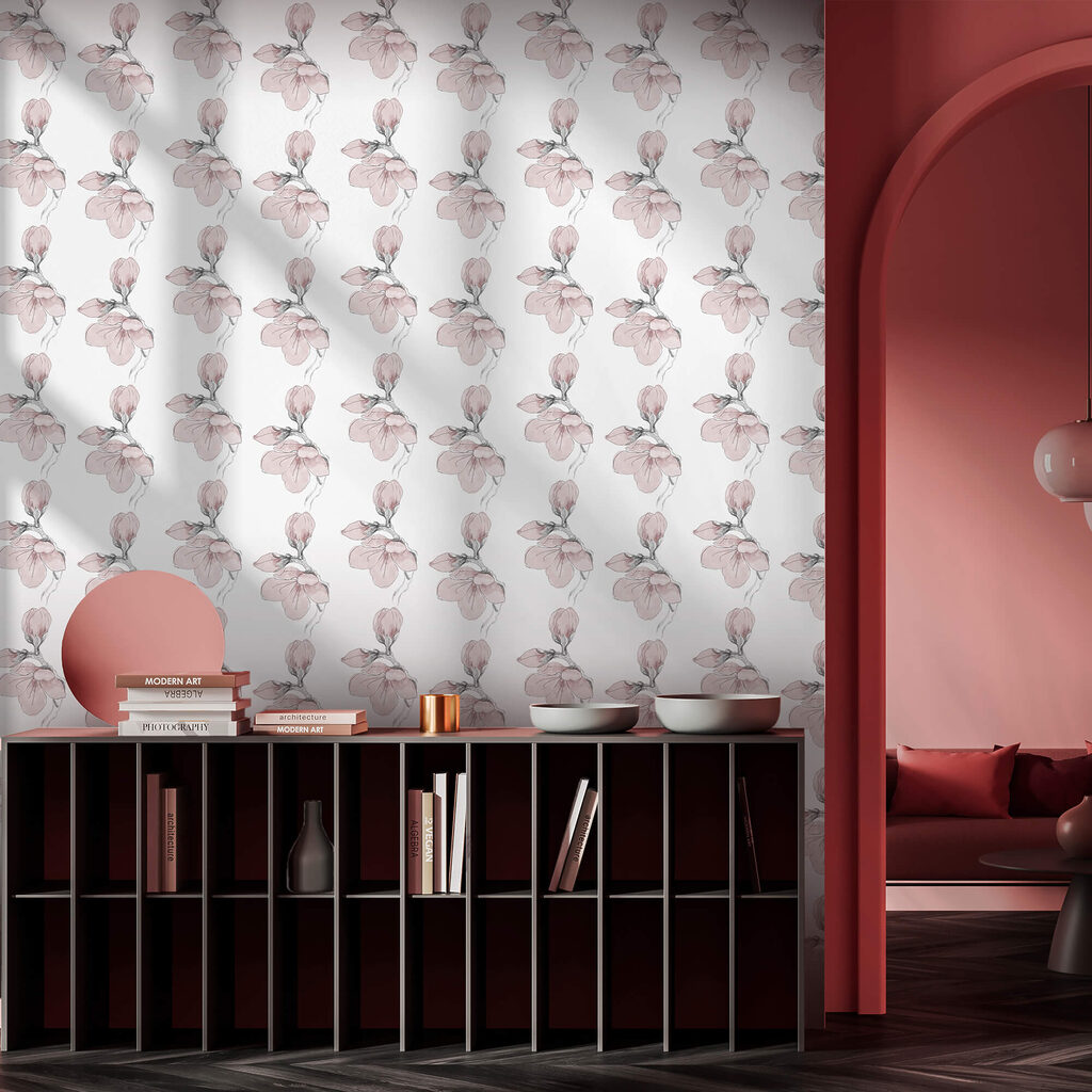 Motif floral sur fond blanc Motif floral sur fond blanc