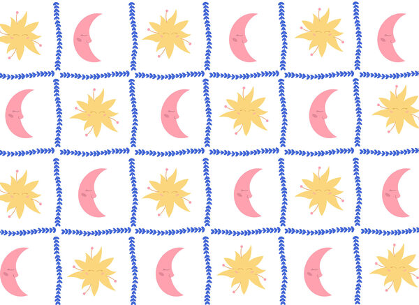 Pattern of sun and moon Pattern of sun and moon
