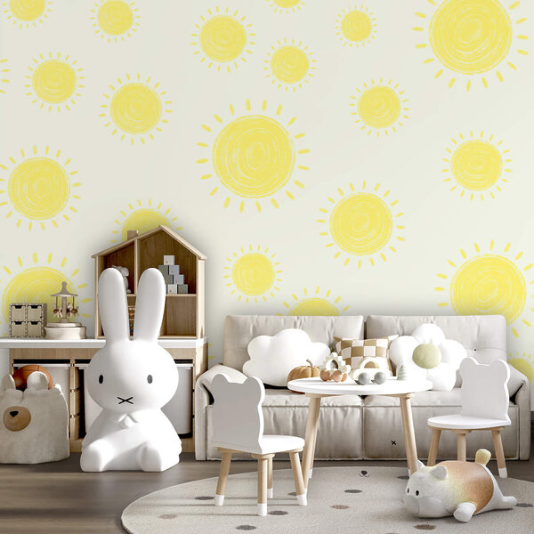 Motif soleil jaune